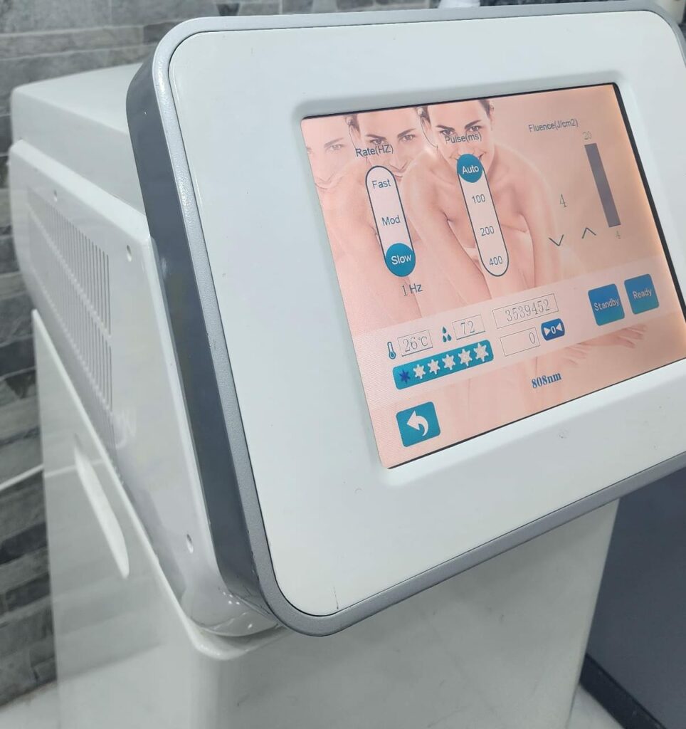 Laser treatment of goose skin